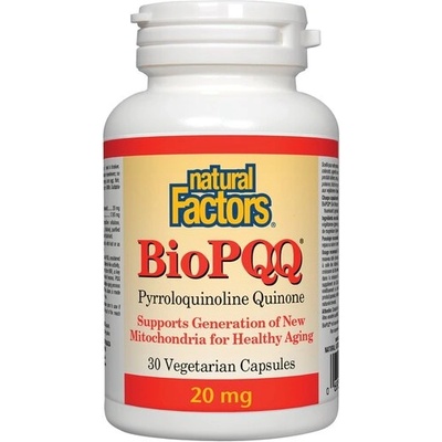 Natural Factors BioPQQ® (Пиролохинолин хинон) 20 mg 30 V капсули | Natural Factors (2607 NF)