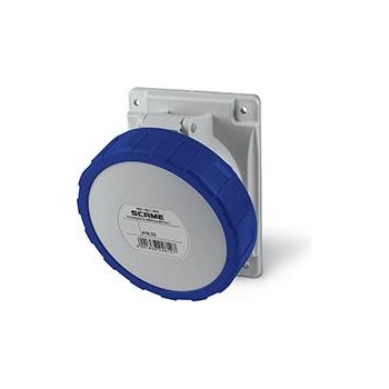 SCAME Промишлен контакт 2P+Е 32A 200-250V IP66, 6h серия Optima панелен монтаж 84x106мм - 418.3263 (418.3263)