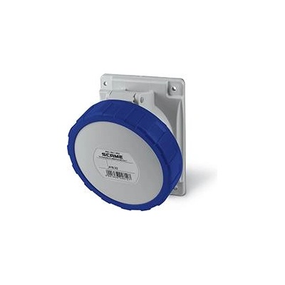 SCAME Промишлен контакт 2P+Е 32A 200-250V IP66, 6h серия Optima панелен монтаж 84x106мм - 418.3263 (418.3263)