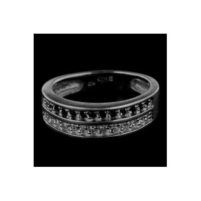 KA R180 strieborný prsteň s kameňom