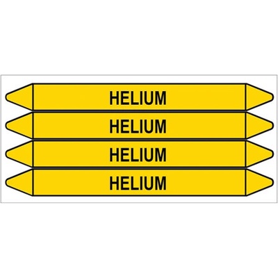 Značení potrubí, helium,4 ks, 250 × 26 mm PZ 007659