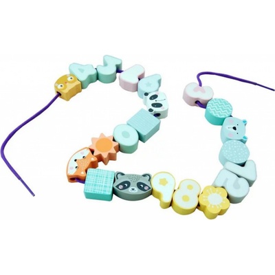 Adam toys Pastelové korálky na navliekanie