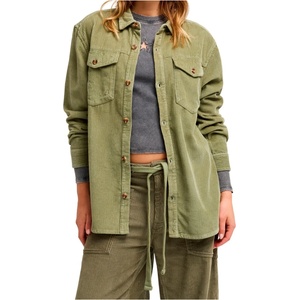 Roxy Дамска риза с копчета Roxy Women's Let It Go Cord Shirt - Oil Green (133-1356-0312)
