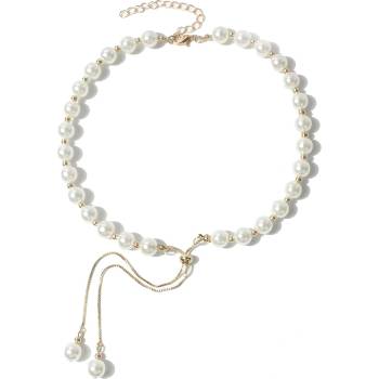 HARAHU Колие wi-29866 - Златен / Бял kp29866 (wi-29866)