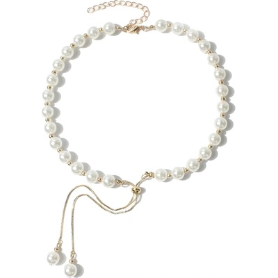 HARAHU Колие wi-29866 - Златен / Бял kp29866 (wi-29866)