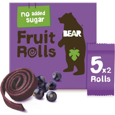 Bear Fruit Rolls černý rybíz ovocné rolované plátky 5 x 20 g – Zboží Dáma