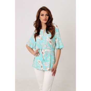 Image 1 of Radek's Collection Дамска ежедневна туника на цветя с коланче 82324-515