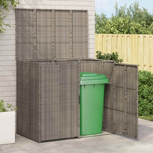 vidaXL Кутия за боклук 2 бр. Сив 130 x 80 x 115 см Полиетилен (42008243)