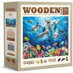 Wooden City - Puzzle Happy Dophins - 1 000 piese