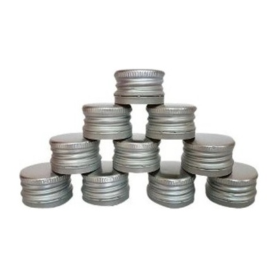 Vrchnák hliníkový skrutkovací uzáver 28/18 mm 50ks strieborná