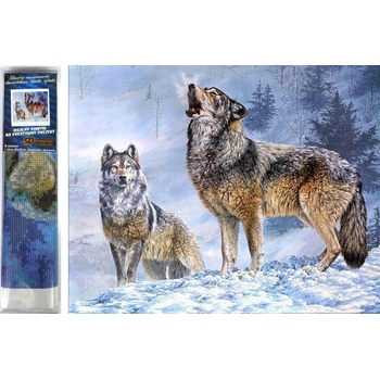 Image 1 of Norimpex - Puzzle Diamant painting: Wolf call 30x40cm - 1 - 39 piese