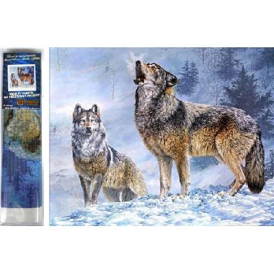 Norimpex - Puzzle Diamant painting: Wolf call 30x40cm - 1 - 39 piese