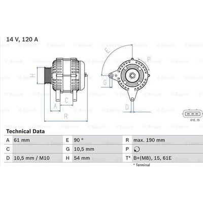 Alternátor BOSCH 0 986 044 841