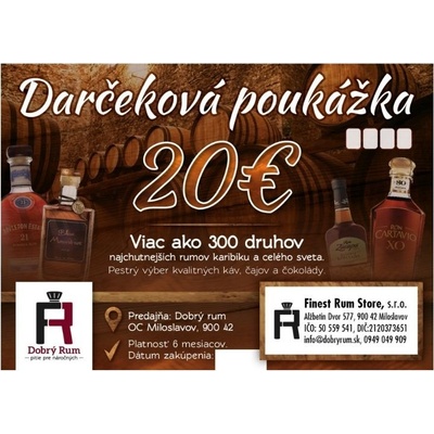 Darčeková poukážka 20€