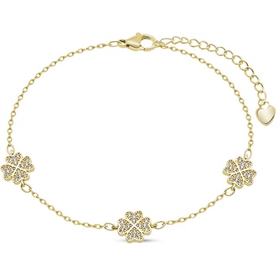 Biju Náramek se zirkonovými čtyřlístky 2920 2002920