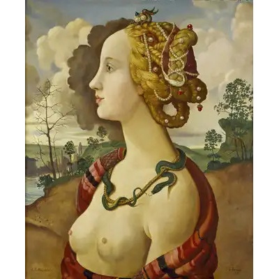 Obrazy - Somov, Konstantin: Simonetta Vespucci - reprodukce obrazu