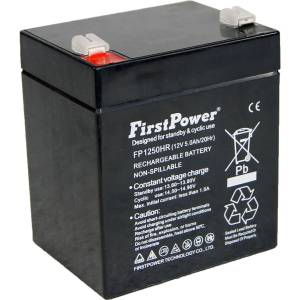 First Power Акумулаторна батерия FirstPower FP1250HR, 12V, 5Ah, AGM, F1 конектори (FP1250HR)