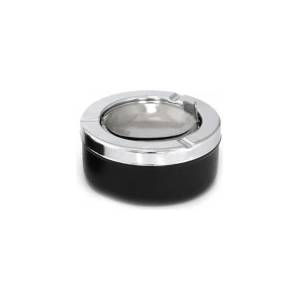 Horecano Пепелник ветроустойчив черен инокс/пластмаса ф11х5.5см CN-(BK-6007B) - Horecano (0193754)