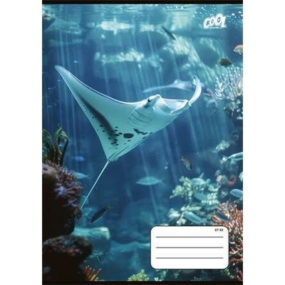 COOL BY VICTORIA Sešit Ocean World 27 32 mix motivů A5 čtverečkovaný