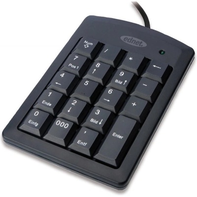Ednet Клавиатура Ednet EDN-86030, цифрова, 19 клавиша, черна, USB (EDN-86030)