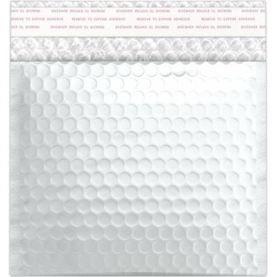 Matné metalické bublinkové obálky - 165 x 165 mm - Stříbrná
