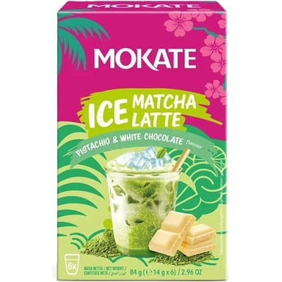 Mokate Ice Matcha Latte Pistachio & White Chocolate 6 x 14 g
