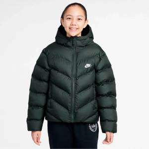 Nike Детско синтетично яке Nike Kid's NSW Therma Fit All Day Puffer Synthetic jacket - Camo Green / White (703-7970-0212)
