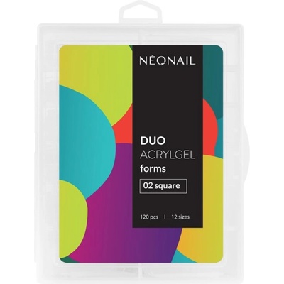 NeoNail Duo Acrylgel Forms šablóny na nechty typ 02 Square 120 ks