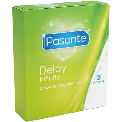 Pasante 3 бр. Задържащи презервативи Pasante Infinity (Delay)