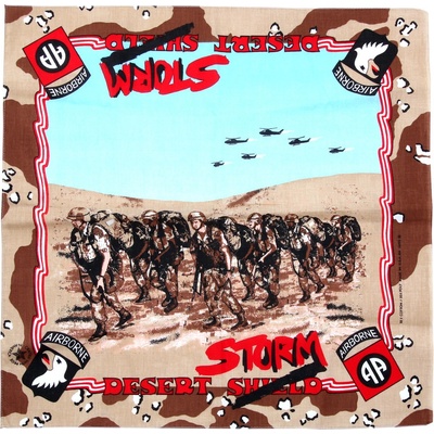 Šatka bandana Fosco USA Airborne Desert Storm farebná
