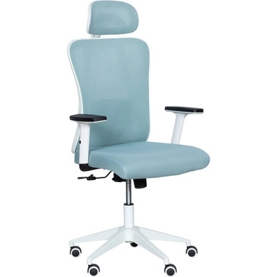 Работен стол Carmen 7588, до 120кг. макс тегло, мрежа, ергономичен, полипропиленова база, синхронен механизъм, газов амортисьор, лумбална опора, светлосин (bt-3520412_3)