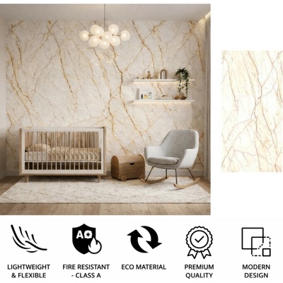 Dekorativní 3D panel na zeď - hladký porcelánový design - ZYNEX