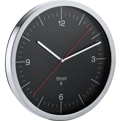 blomus Радиоуправляем стенен часовник RONO ⌀ 24 cм, черен, Blomus (BM65895)