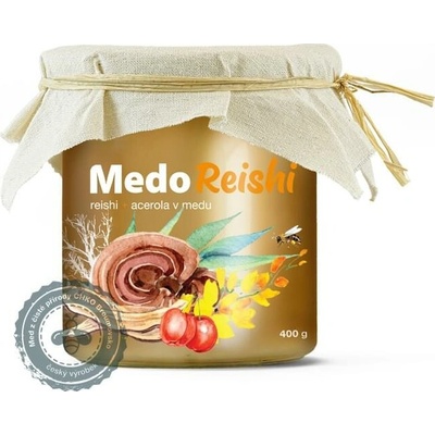 Mycomedica MedoReishi Včelí med s hubou Reishi 400 g