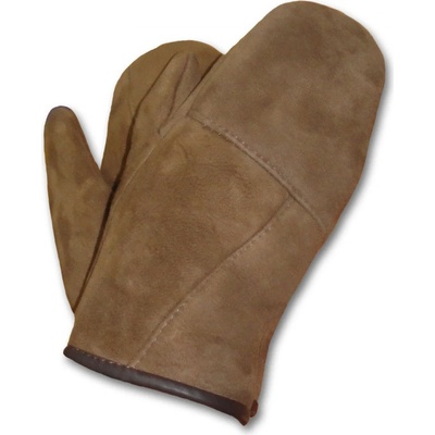 Ovčí věci pánské palčáky kožené hnědá