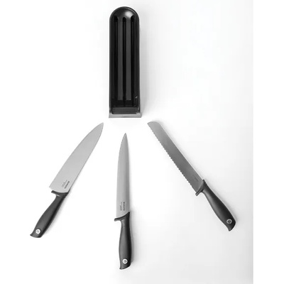 Brabantia Блок с 3 ножа Brabantia Tasty+ Dark Grey (1001176)