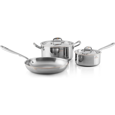 Ruffoni Комплект кухненски съдове CON CUORE, комплект от 5 бр. , сребро, мед, Ruffoni (RUFCRS0005)