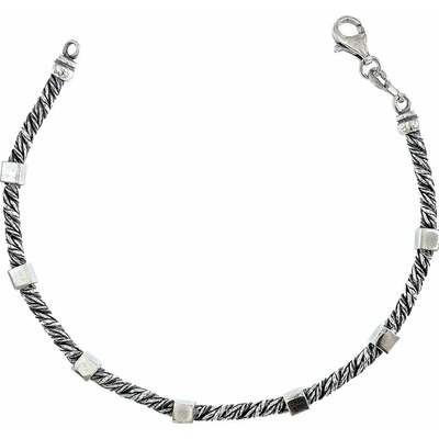 INFINITYSILVER Stříbrný pánský náramek fox tail kostky 2021018B20