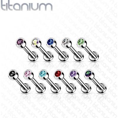 S4U Piercing do brady TITAN, vnitřní závit, 1,2 x 8 mm, kulička 3 mm (modrá) TIT1010B-12083