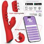 INTOYOU App Series Trixy Triple Tapping Mouth Vibrator with App Red