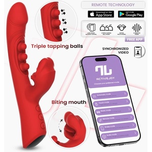 INTOYOU App Series Trixy Triple Tapping Mouth Vibrator with App Red