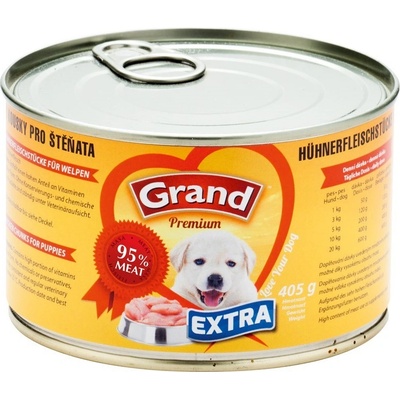 Grand Extra Puppy kuřecí kousky 405 g