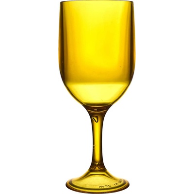 Žlutá plastová sklenice na víno Intesi Sky moderní vhodná do myčky 340 ml