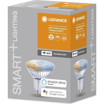 Ledvance SMART+ WiFi PAR16 TW 50 40° tbdW GU10, laditelná biela 2700K-6500K, stmievateľná, 1 ks