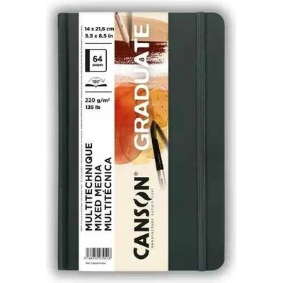 Canson Skicák Mixed Media Graduate Book s pevnou vazbou přírodní listy 14 x 21,6 cm 64 listů 220g/m² – Zbozi.Blesk.cz