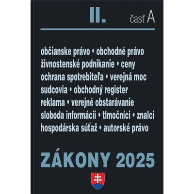 Zákony II. A / 2025 - Obchodné a občianske právo