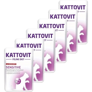 KATTOVIT Sensitive пастет пиле + патица 6 x 85 г