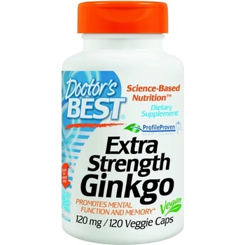Doctor's Best Extra Strength Ginkgo, 120 mg, 120 капсули, Doctor's Best