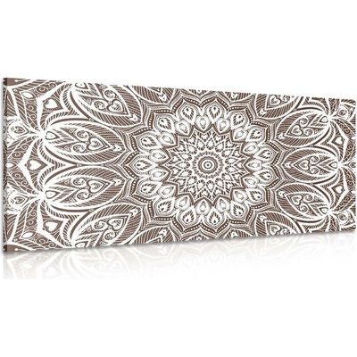 Obraz Mandala harmonie na hnědém pozadí - 120x60
