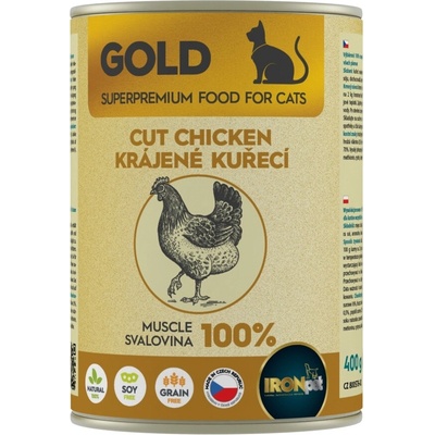 IRONpet Gold Cat Kuracie krájená svalovina 400 g